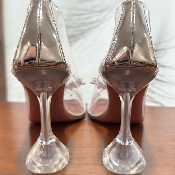 🌺AMINA MAUDDI🌺 Rosie Glass Pumps Transparent PVC Crystal Bow Size: 38.5 - Picture 10 of 16